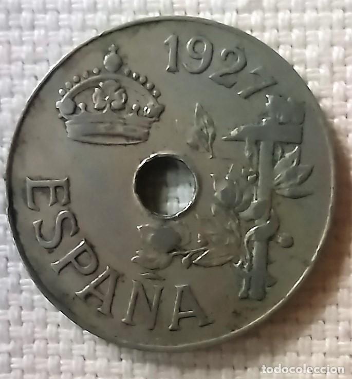 Monedas de Espa&ntilde;a: Moneda de 25 centimos 1927 - Foto 2