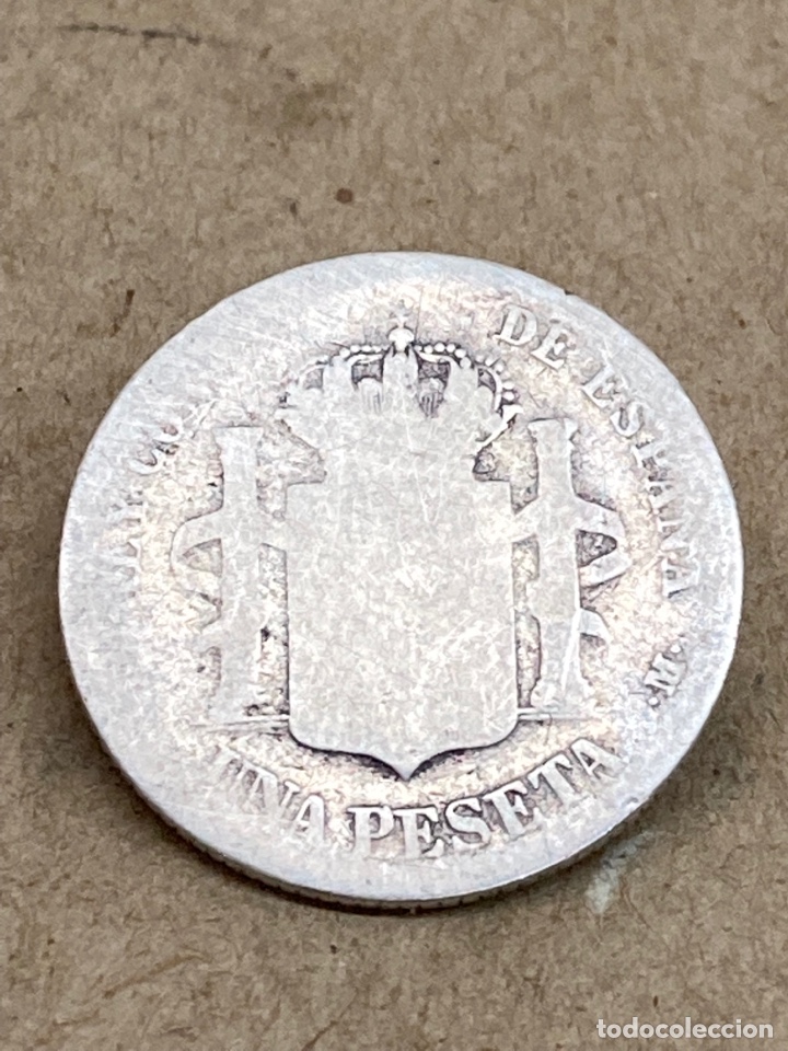 Monedas de Espa&ntilde;a: Moneda de plata una peseta 1891 - Foto 2