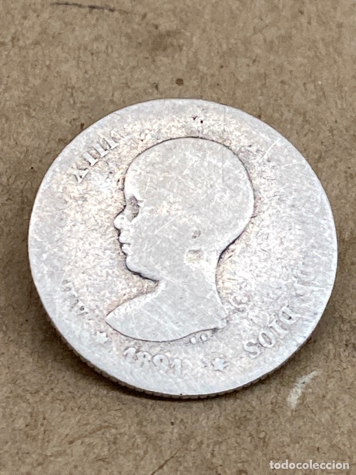 Monedas de Espa&ntilde;a: Moneda de plata una peseta 1891 - Foto 1