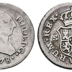 Monedas de España: *** BONITO 1/2 REAL DE CARLOS III. 1778. SEVILLA CF. CAL-314. PLATA ***