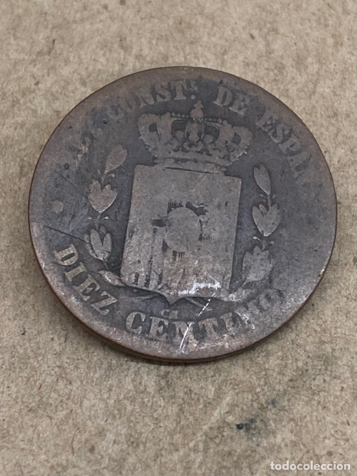 Monedas de Espa&ntilde;a: Moneda de diez c&eacute;ntimos 1877 - Foto 1