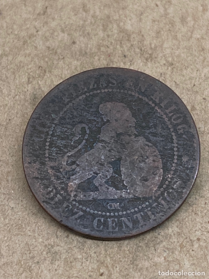 Monedas de Espa&ntilde;a: Moneda de diez c&eacute;ntimos 1870 - Foto 2