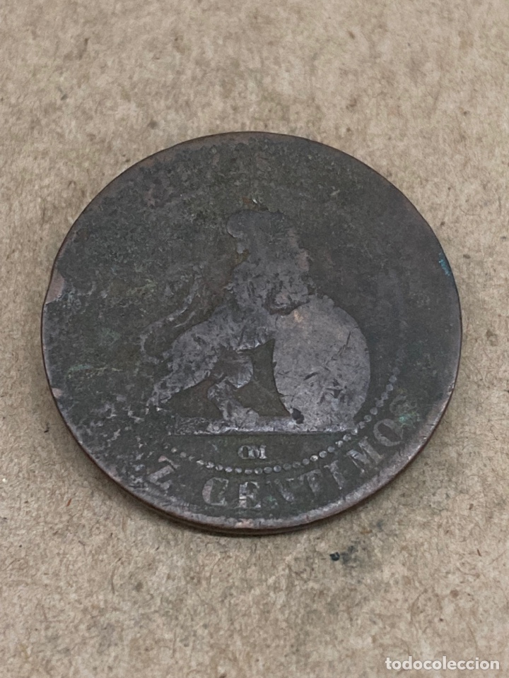 Monedas de Espa&ntilde;a: Moneda de diez c&eacute;ntimos 1870 - Foto 2