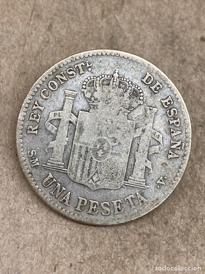 Monedas de Espa&ntilde;a: Moneda de plata una peseta 1900 - Foto 2