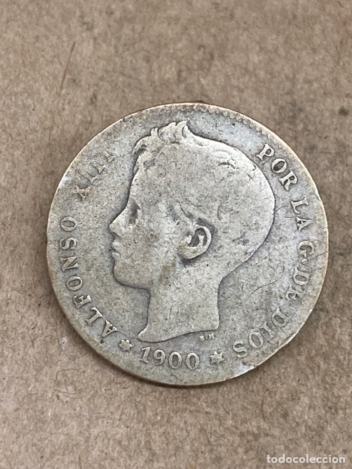 Monedas de Espa&ntilde;a: Moneda de plata una peseta 1900 - Foto 1