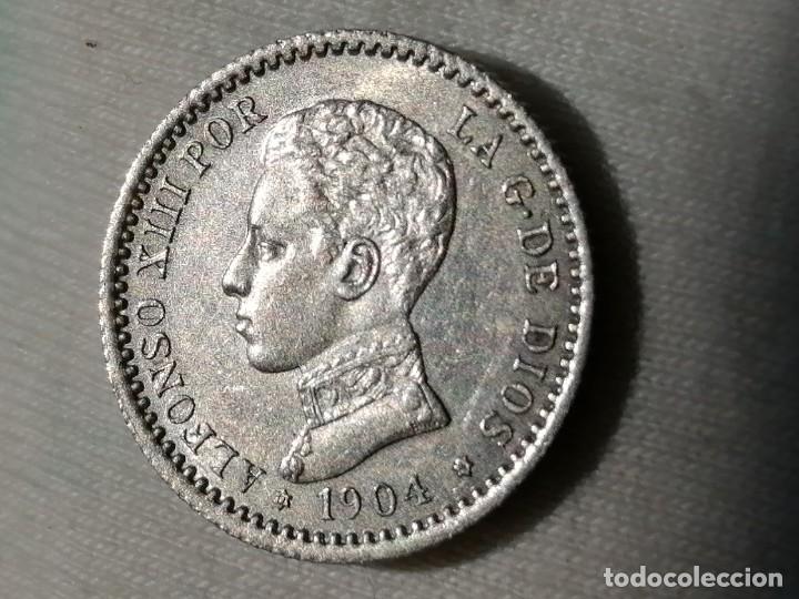 Monedas de Espa&ntilde;a: ALFONSO XIII 50 C&Eacute;NTIMOS 1904 SMV. EBC+ - Foto 2