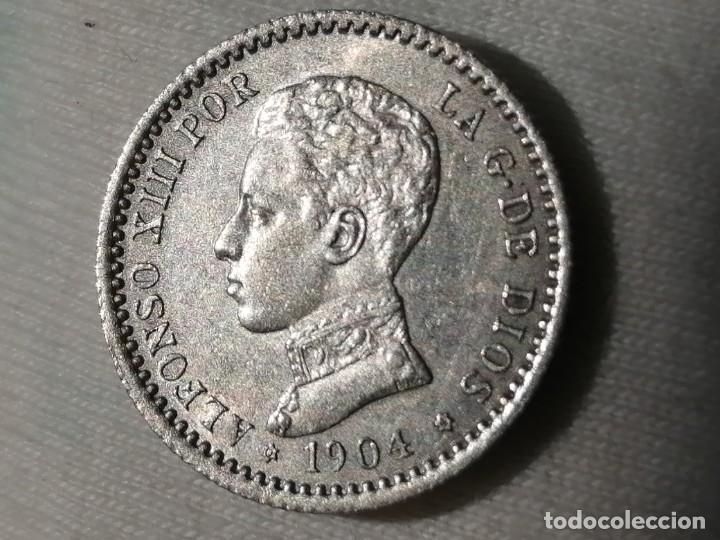 Monedas de Espa&ntilde;a: ALFONSO XIII 50 C&Eacute;NTIMOS 1904 SMV. EBC+ - Foto 3