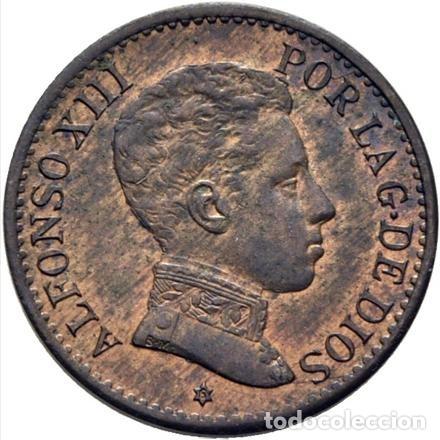 Monedas de Espa&ntilde;a: ALFONSO XIII 1 C&Eacute;NTIMO 1906*6. SLV. SC. - Foto 1