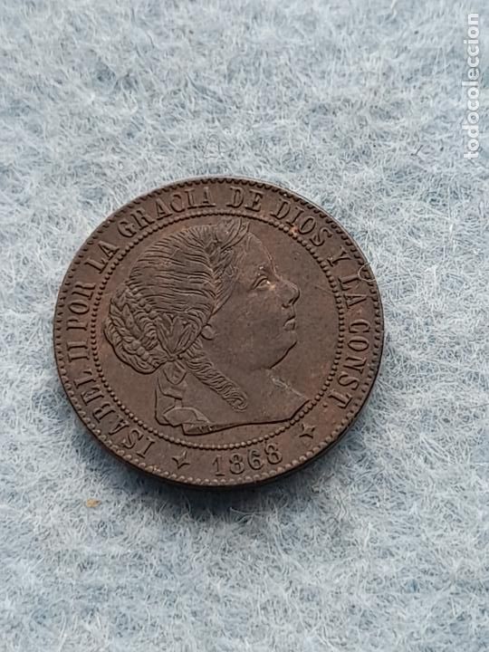 Monedas de Espa&ntilde;a: Isabel II. 1/2 C&eacute;ntimo. A&ntilde;o 1868. Jubia. Sin Circular. - Foto 1