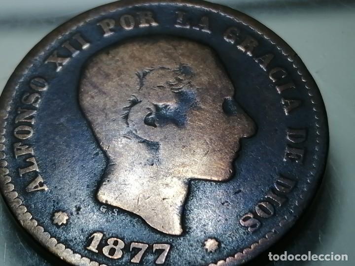 Monedas de Espa&ntilde;a: ALFONSO XII. 5 c&eacute;ntimos. 1877. MBC - Foto 4