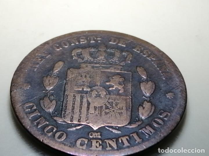Monedas de Espa&ntilde;a: ALFONSO XII. 5 c&eacute;ntimos. 1877. MBC - Foto 6