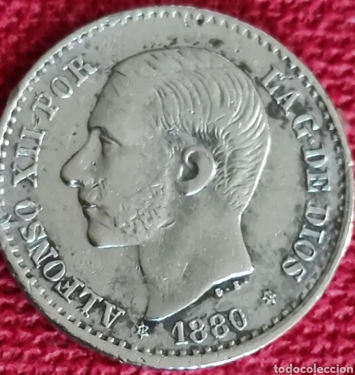 Monedas de Espa&ntilde;a: Alfonso Xll, 50 c&eacute;ntimos 1880*80 - Foto 1
