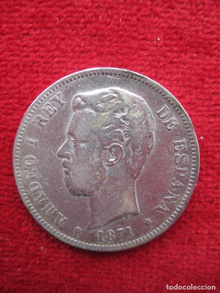 Monedas de Espa&ntilde;a: MONEDA DE PLATA DE AMADEO I 1871 DE 5 PTS. - Foto 1