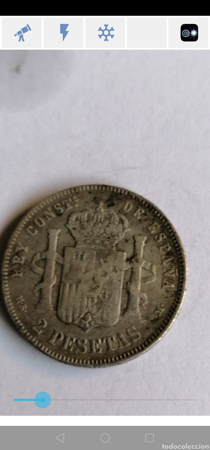 Monedas de Espa&ntilde;a: 2 pesetas 1882 Alfonso xll - Foto 2