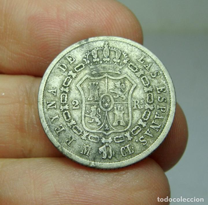 Monedas de Espa&ntilde;a: 2 Reales. Plata. Madrid - 1848 - CL - Foto 2