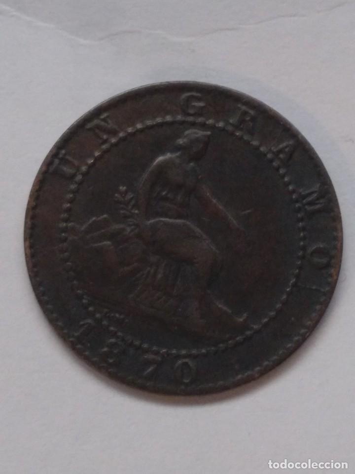 Monedas de Espa&ntilde;a: 1 CENTIMO 1870 GOBIERNO PROVISIONAL EBC - - Foto 4