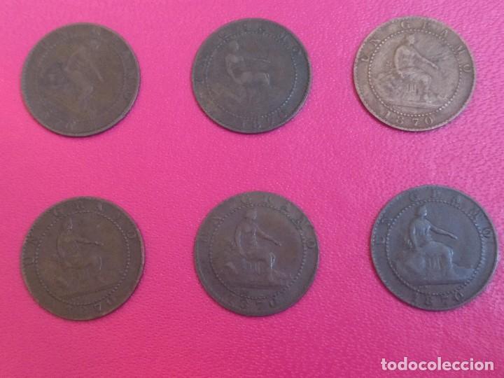 Monedas de Espa&ntilde;a: 6 PIEZAS DE 1 CENTIMO GOBIERNO PROVISIONAL 1870 - Foto 1
