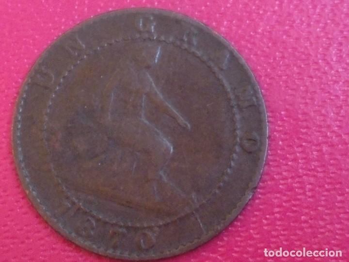 Monedas de Espa&ntilde;a: 6 PIEZAS DE 1 CENTIMO GOBIERNO PROVISIONAL 1870 - Foto 2