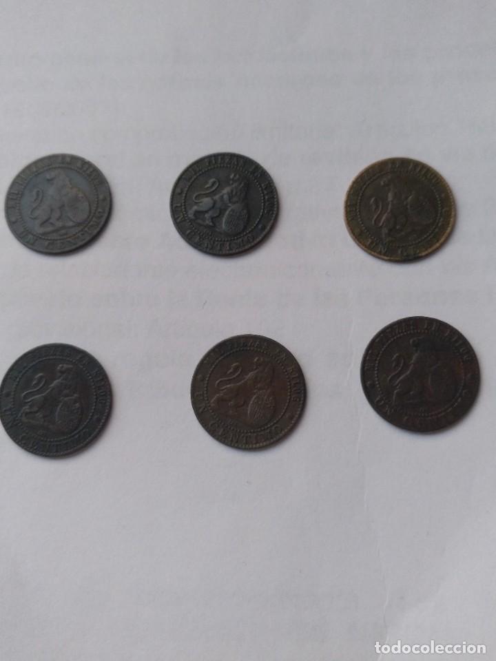 Monedas de Espa&ntilde;a: 6 PIEZAS DE 1 CENTIMO GOBIERNO PROVISIONAL 1870 - Foto 9