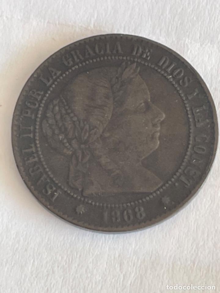 Monedas de Espa&ntilde;a: 2 1/2 C&Eacute;NTIMOS A&Ntilde;O 1868 DE ISABEL II - Foto 2