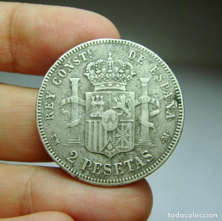 Monedas de Espa&ntilde;a: 2 Pesetas. Plata. Alfonso XII. 1879 - Foto 2