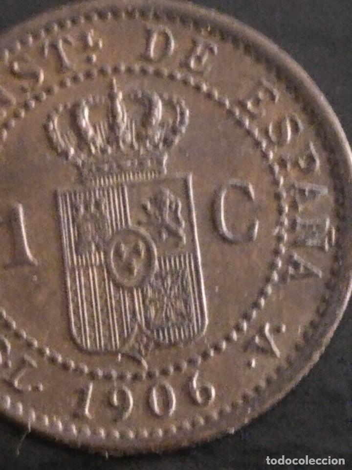 Monedas de Espa&ntilde;a: 1 CENTIMO ALFONSO XIII 1906 *6 - EBC- - Foto 2
