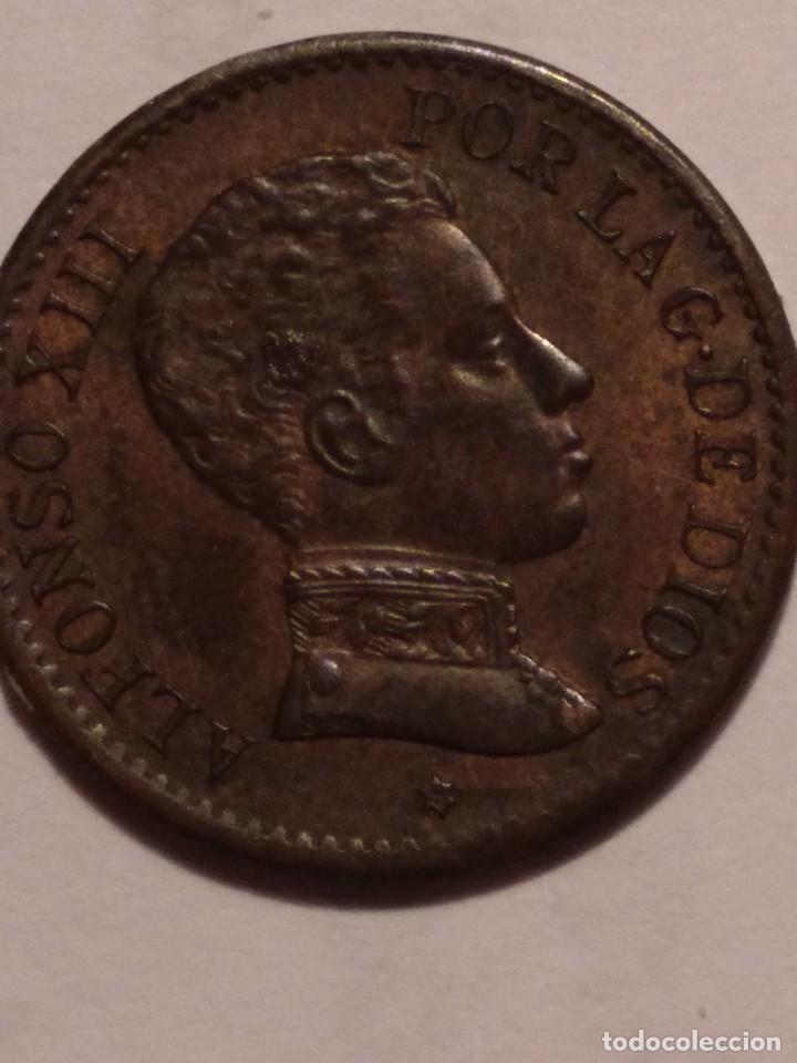 Monedas de Espa&ntilde;a: 1 CENTIMO ALFONSO XIII 1906 *6 - EBC- - Foto 3