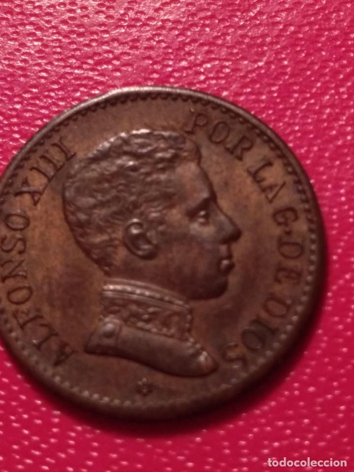 Monedas de Espa&ntilde;a: 1 CENTIMO ALFONSO XIII 1906 *6 - EBC- - Foto 4