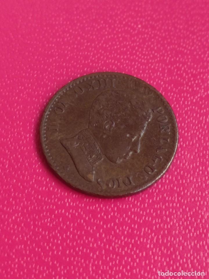 Monedas de Espa&ntilde;a: 1 CENTIMO ALFONSO XIII 1906 ERROR ACU&Ntilde;ACION - Foto 2