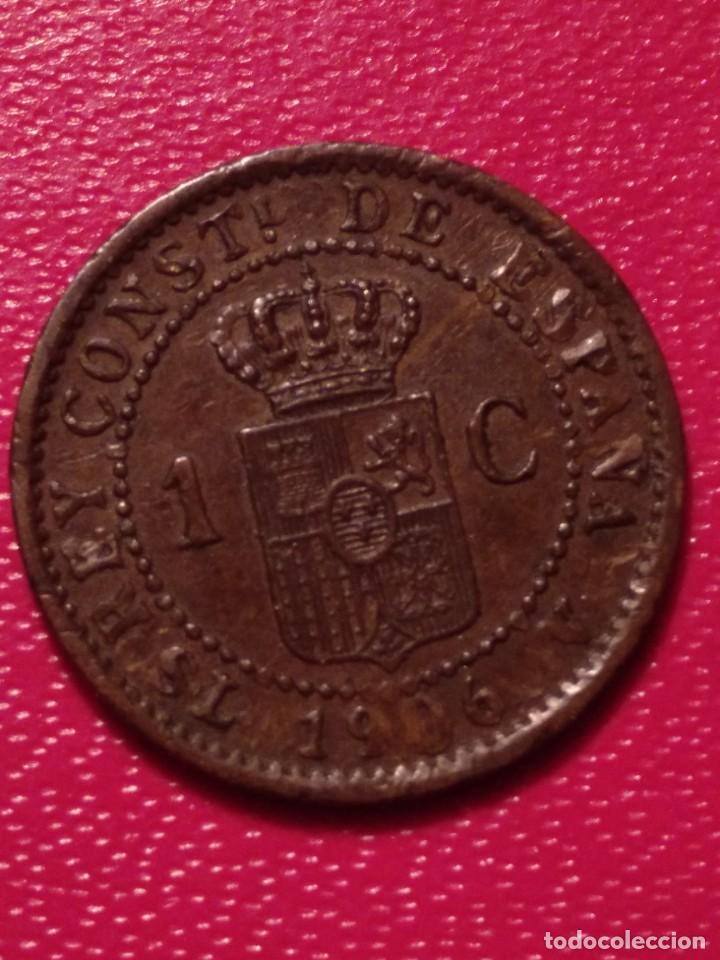 Monedas de Espa&ntilde;a: 1 CENTIMO ALFONSO XIII 1906 ERROR ACU&Ntilde;ACION - Foto 5