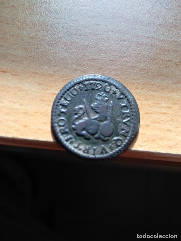 Moedas de Espanha: Felipe V-1 Maravedi 1720-Burgos