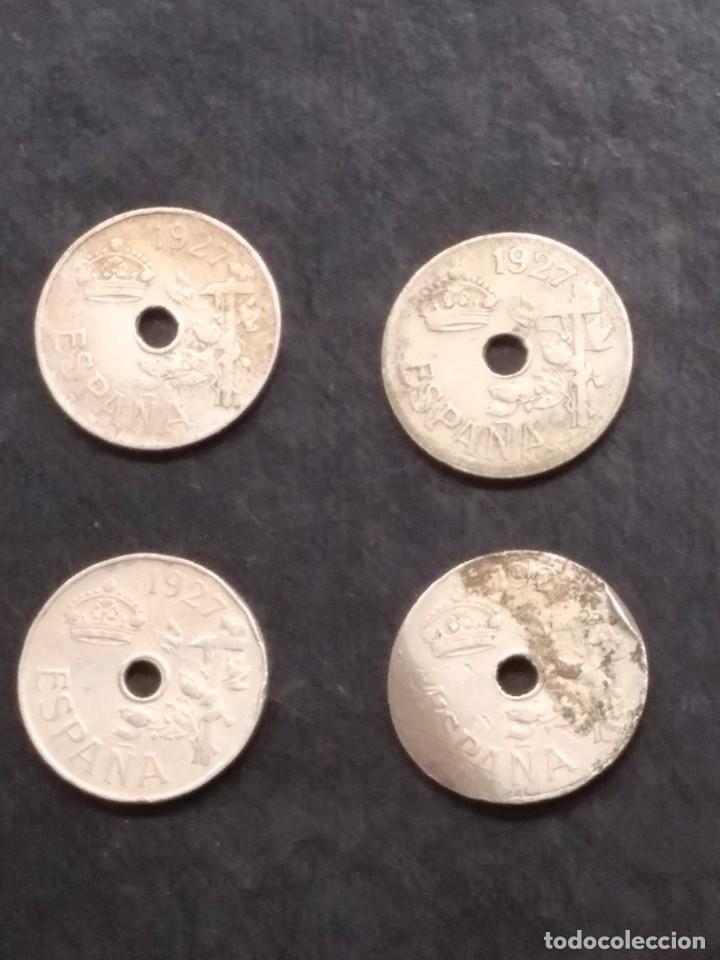 Monedas de Espa&ntilde;a: 4 MONEDAS DE 25 CENTIMOS 1927 - Foto 1