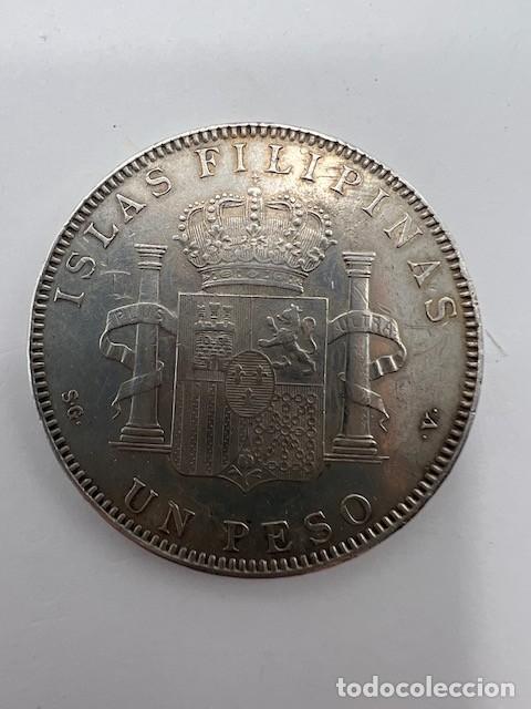Monedas de España: MONEDA. FILIPINAS. ALFONSO XIII. 1 PESO. 25 GR. 1897. VER FOTOS - Foto 3 - 294826523