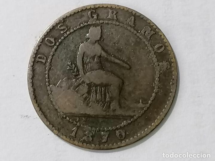 Monedas de Espa&ntilde;a: MONEDA DOS CENTIMOS 1870, GOBIERNO PROVISIONAL - Foto 1