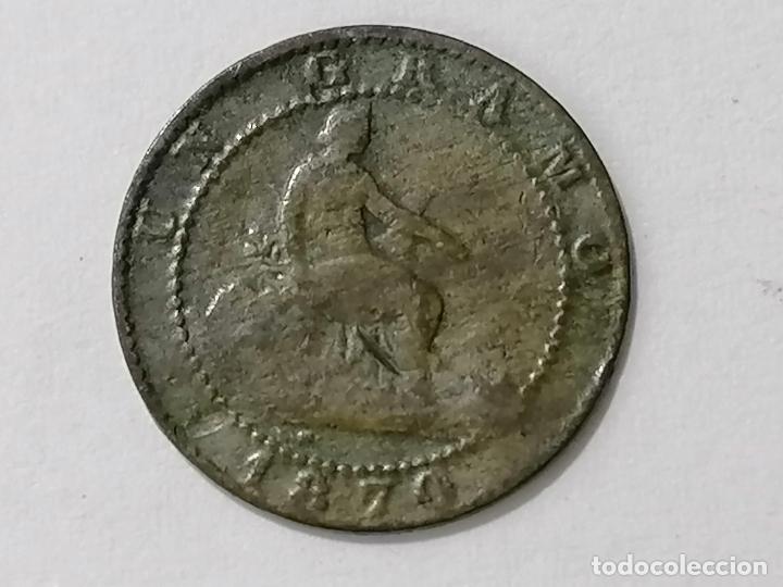 Monedas de Espa&ntilde;a: MONEDA UN CENTIMO 1870, GOBIERNO PROVISIONAL - Foto 1