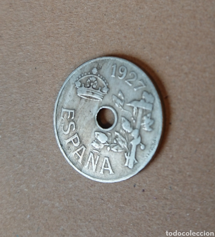 Monedas de Espa&ntilde;a: Moneda de 25 Centimos 1927 PCS - Foto 2