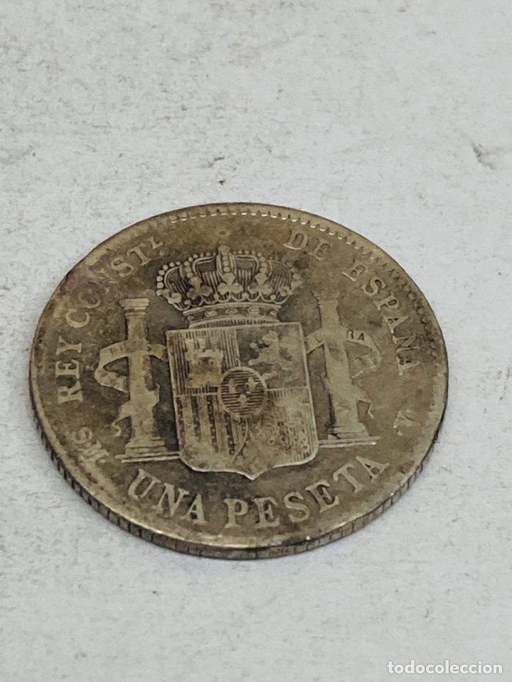 Monedas de Espa&ntilde;a: Moneda de plata una peseta 1903 - Foto 2