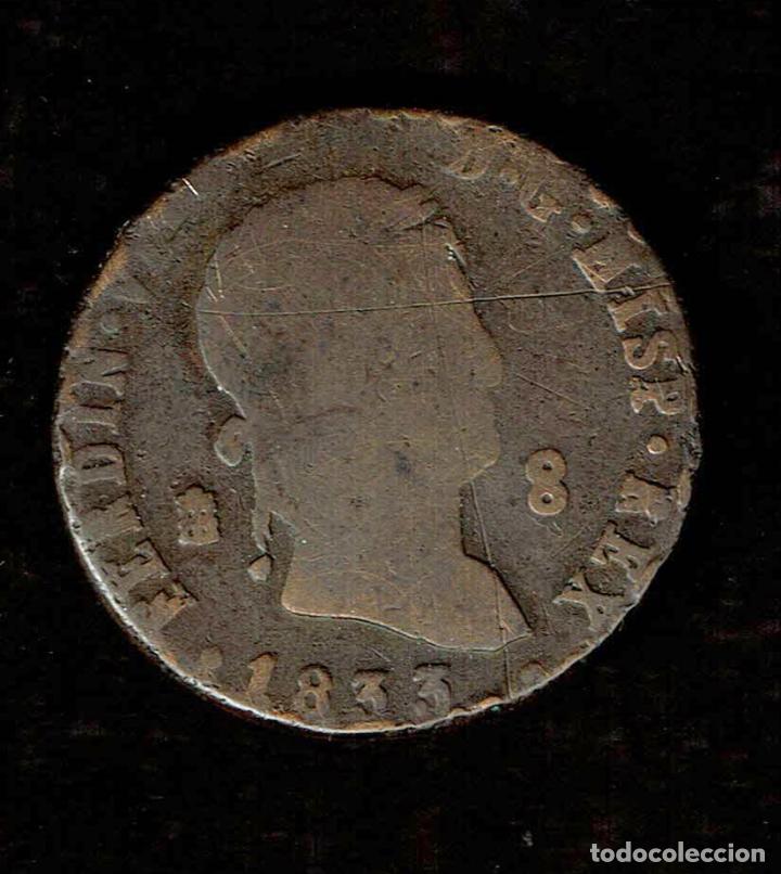 Monedas de Espa&ntilde;a: FERNANDO VII 8 MARAVEDIS 1833 - Foto 1