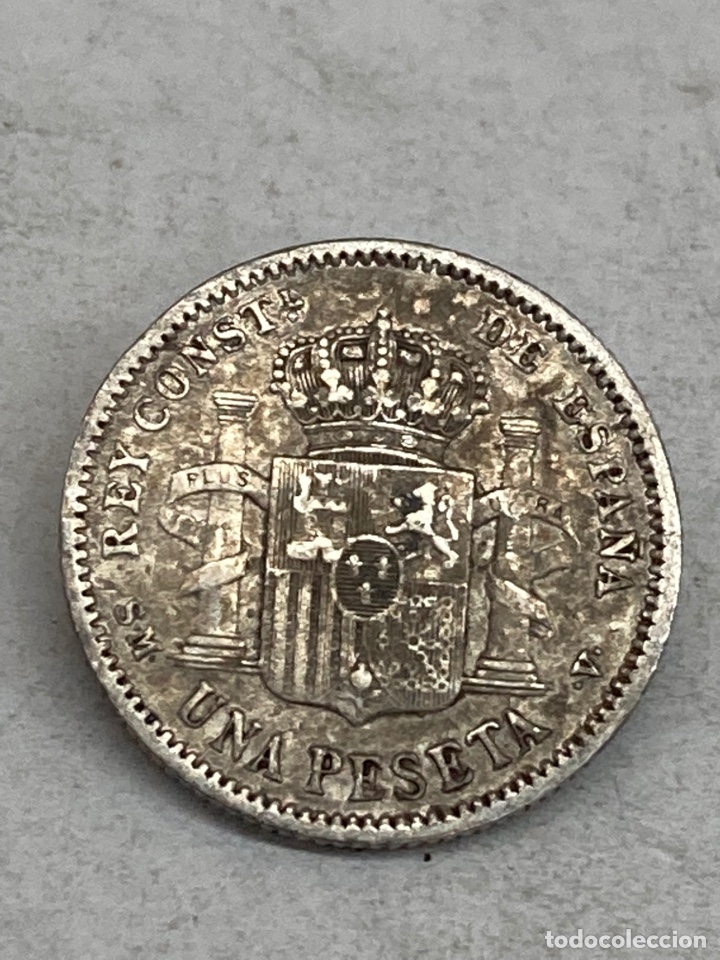 Monedas de Espa&ntilde;a: Moneda de plata una peseta - Foto 2