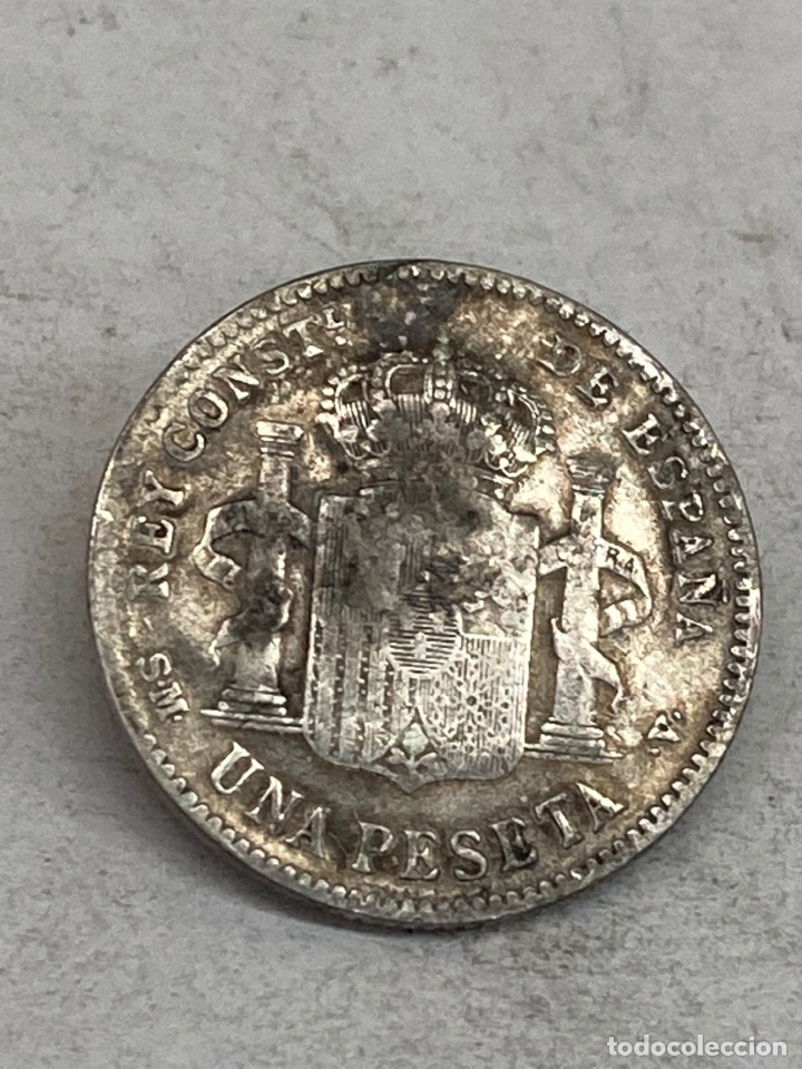Monedas de Espa&ntilde;a: Moneda de plata Una peseta 1901 - Foto 2