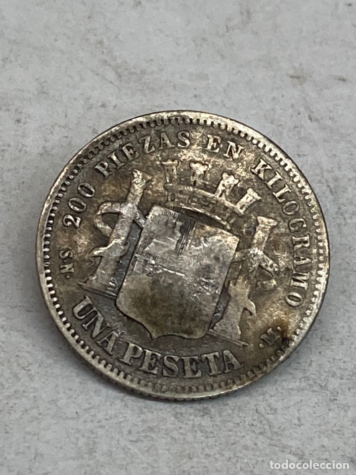 Monedas de Espa&ntilde;a: Moneda de plata una peseta 1870 - Foto 2
