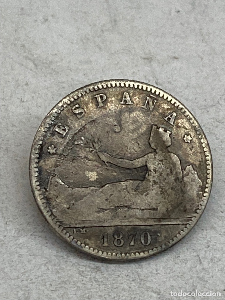 Monedas de Espa&ntilde;a: Moneda de plata una peseta 1870 - Foto 1