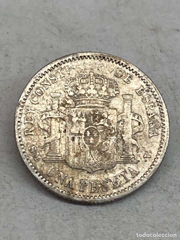 Monedas de Espa&ntilde;a: Moneda de plata una peseta 1904 - Foto 1