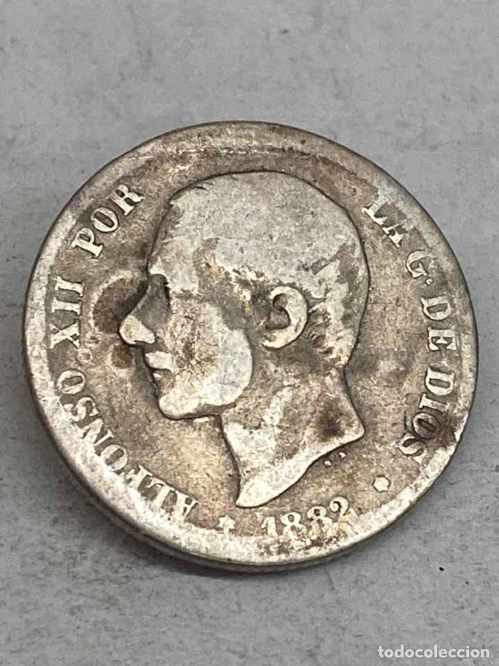 Monedas de Espa&ntilde;a: Moneda de plata 2 pesetas 1882 - Foto 2