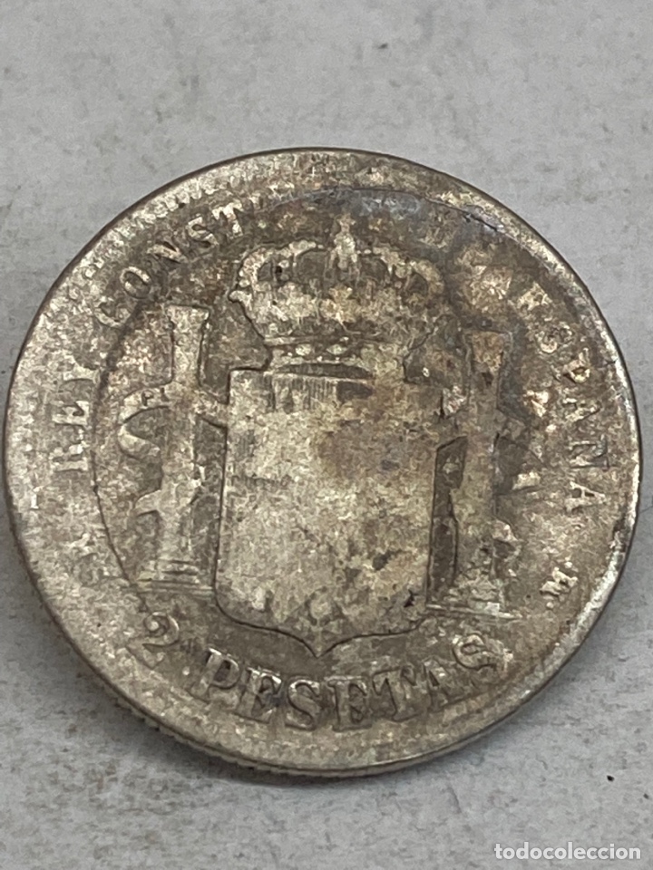 Monedas de Espa&ntilde;a: Moneda de plata 2 pesetas 1882 - Foto 1