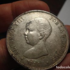 Monedas de España: ESPAÑA PRECIOSA MONEDA DE PLATA ALFONSO XIII - 5 PESETAS 1890 PGM - LIGEROS OXIDOS A LIMPIAR. Lote 297408143