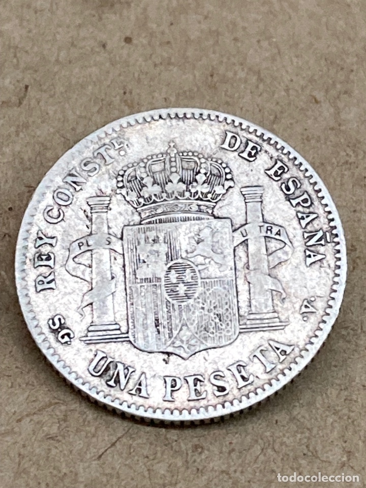 Monedas de Espa&ntilde;a: Moneda de plata una peseta 1899 - Foto 2