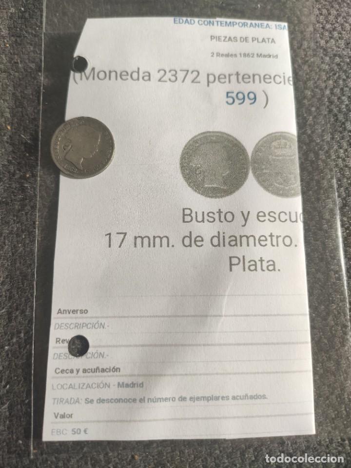 Monedas de Espa&ntilde;a: 2 reales 1862 Isabel II - Foto 3