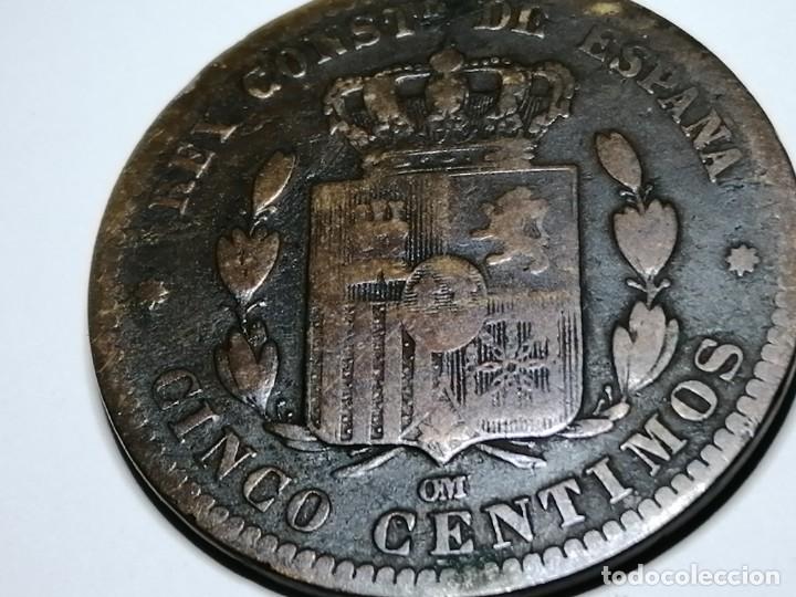 Monedas de Espa&ntilde;a: ALFONSO XII. 5 c&eacute;ntimos. 1878. MBC - Foto 9