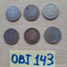 Monedas de España: LOTE DE MONEDAS PLATA 1 PESETA